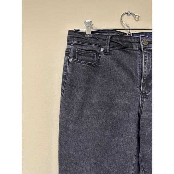 Adrenne Vittadini Size 10 Mid Rise 5 Pocket Skinny Leg Denim Jeans Faded Black - Picture 3 of 12